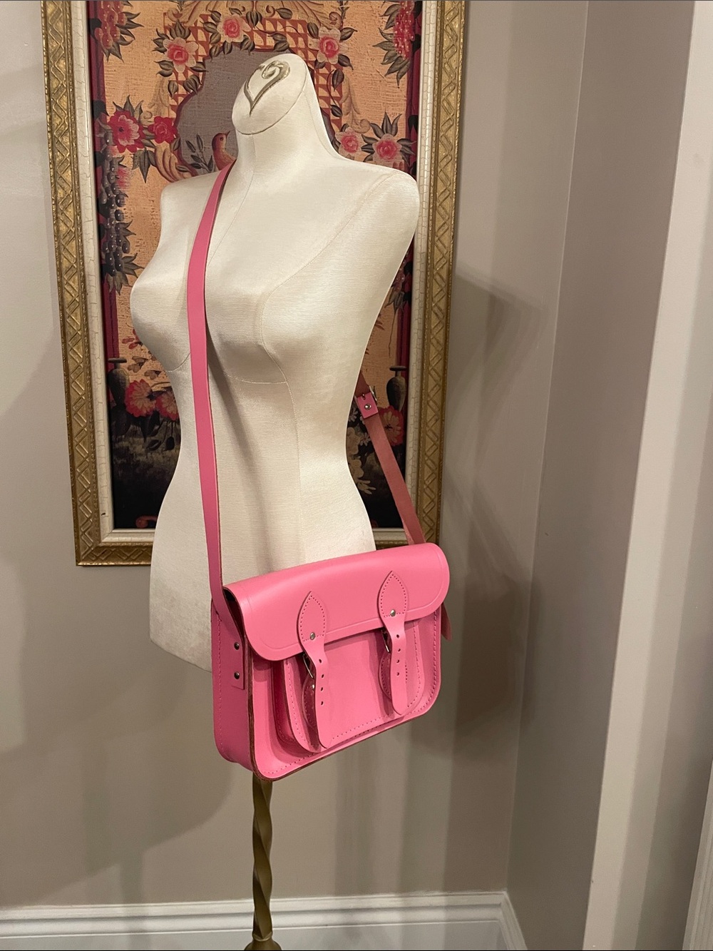 The Cambridge Satchel Company Pink Leather Satchel Crossbody